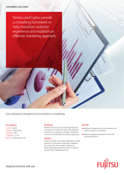 Dentsu and Fujitsu provide a consulting framework to help maximize