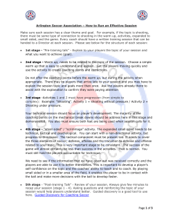 ASA How to Run an Effective Trainnig Session