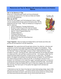 Nutrition Resources for American Indian/Alaska Natives PDF