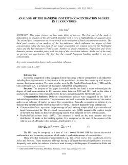 analysis of the banking system`s concentration degree in eu countries