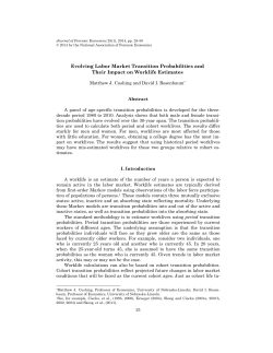 Evolving Labor Market Transition Probabilities and Their Impact on
