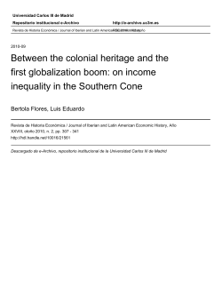 Between the colonial heritage and the first globalization boom: on