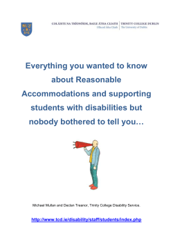 Reasonable accommodations on placement