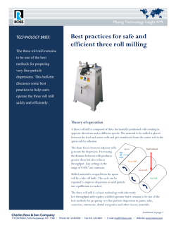 Best practices for safe and efficient three roll milling