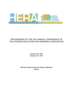proceedings of the 2014 annual conference of the housing
