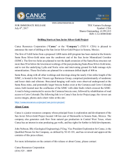 FOR IMMEDIATE RELEASE TSX Venture