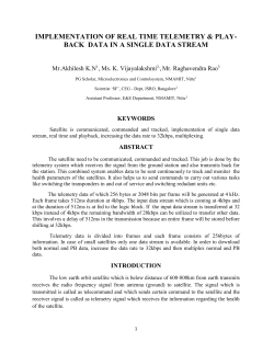 implementation of real time telemetry and pb data