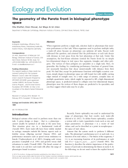 The geometry of the Pareto front in biological phenotype space