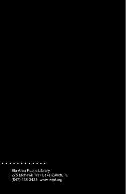 One Book brochure - Ela Area Public Library