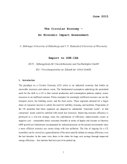 Circular Economy &ndash; An Economic Impact Assessment