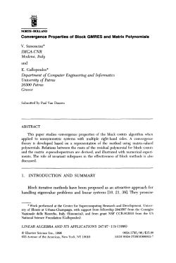 Convergence Properties of Block GMRES and