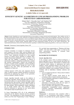 efficient genetic algorithm on linear programming problem for fittest