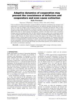 Adaptive dynamics of cooperation may prevent the coexistence of