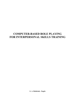 computer-based role playing for interpersonal skills training