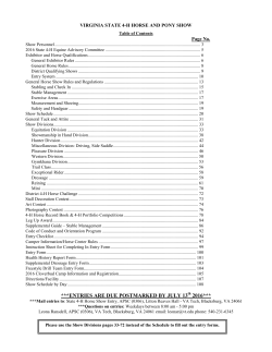 state 4-h horse show rule book - Virginia Cooperative Extension