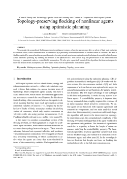 Topology-preserving flocking of nonlinear agents using optimistic