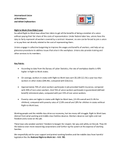 Right-to-Work (Free Rider) Laws - The International Union of