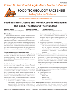 FAPC-185 Food Business License and Permit