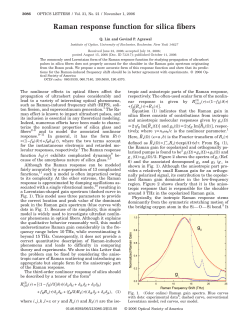 Raman response function for silica fibers