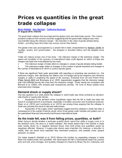 Prices vs quantities in the great trade collapse