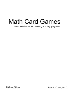 Math Card Games - Right Start Math