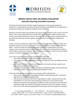 Drexel University Draft Mental Health First Aid Evaluation