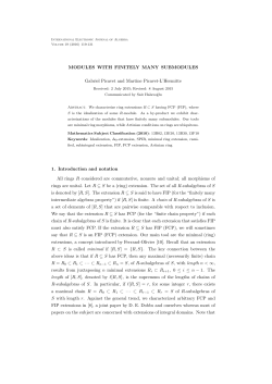 MODULES WITH FINITELY MANY SUBMODULES Gabriel Picavet