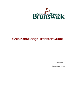 Succession Planning - GNB Knowledge Transfer Guide