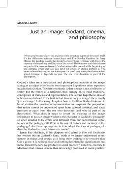 Just an image: Godard, cinema, and philosophy