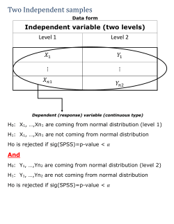 H 0 : X 1 , &hellip;,Xn 1 are coming from normal distribution (level 1)