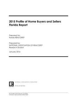 2015 Profile of Home Buyers and Sellers in Florida