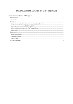 Practical: motif analysis on ChIP