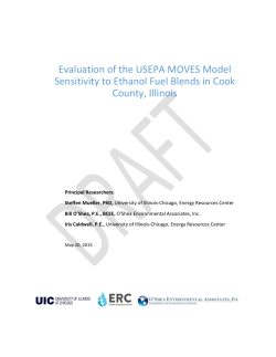 Evaluation of the USEPA MOVES Model Sensitivity to Ethanol Fuel
