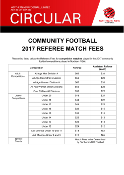 community football 2017 referee match fees