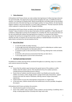 BHPS Outdoor Learning Policy v1.1