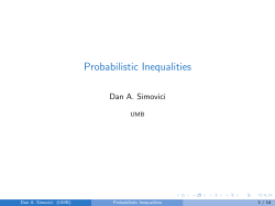 Probabilistic Inequalities