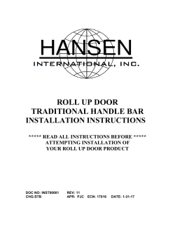 roll up door traditional handle bar