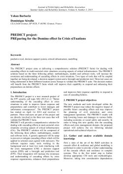 PREparing for the Domino effect In Crisis siTuations