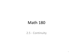 Math 180 - David Beydler`s Math