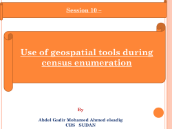 Sudan ‐ Use of geospatial tools during census enumeration