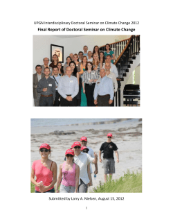 Final Report of Doctoral Seminar on Climate Change
