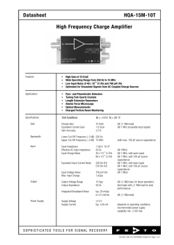 Datasheet HQA-15M-10T High Frequency Charge Amplifier