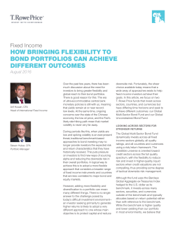 how bringing flexibility to bond portfolios can achieve different