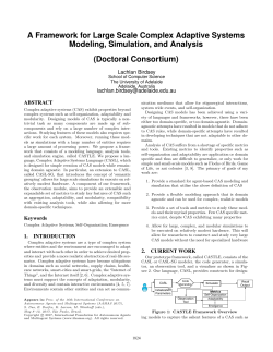 A Framework for Large Scale Complex Adaptive Systems Modeling