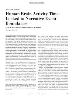 Human Brain Activity Time- Locked to Narrative Event Boundaries