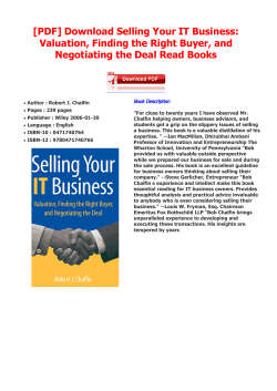 Selling Your IT Business: Valuation
