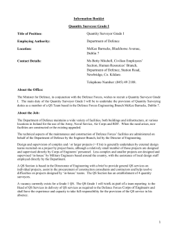 Quantity Surveyor Grade I Employing Authority