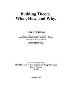 Building Theory. What, How, and Why.