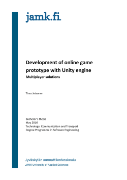 Development of online game prototype with Unity engine