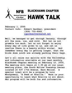 HAWK TALK - National Federation of the Blind of Illinois